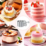 Dessertringen en dinerringen, kleine ringenset, 8-delig, mini-taartringvormen, roestvrijstalen mousse-ringen, 7,5 cm, ronde mousse-ring, 8 ringen, 1 lifter, 1 stempel voor het bakken van