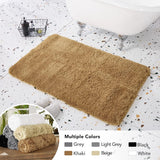 Badmat, wasbaar, badmat, antislip, absorberend, microvezel, badmat voor douche, bad en toilet, 50 x 80 cm, taupe, 1 stuk