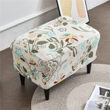 2-delige hoes voor oorfauteuils, met poef, fauteuil-overtrek, fauteuilhoes, stoelhoes, stretch, tijger, stoelhoes met armleuning, hoge rugleuning (Scandinavische stijl)