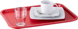 Fast Food-dienblad, onbreekbaar en vaatwasmachinebestendig dienblad,, 41 x 30,5 cm, hoogte 2 cm, rood