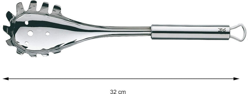 soeplepel 30 cm, sauzen-pollepel met kunststof doek & Profi Plus spaghettilepel 32 cm, Cromargan roestvrij staal deels gematteerd, ideaal als pastatang en spaghettitang