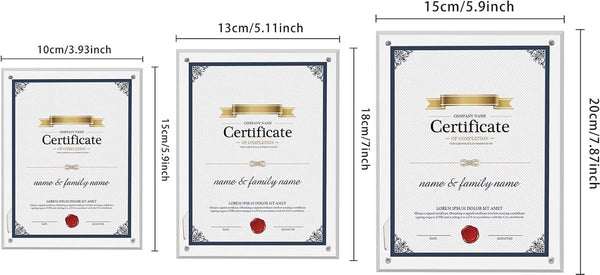 Acryl magnetische fotolijst om neer te zetten, 13 x 18 cm, fotolijst voor verticaal of horizontaal neerzetten voor desktop, 2 stuks