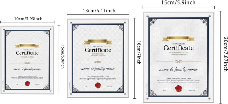 Acryl magnetische fotolijst om neer te zetten, 13 x 18 cm, fotolijst voor verticaal of horizontaal neerzetten voor desktop, 2 stuks