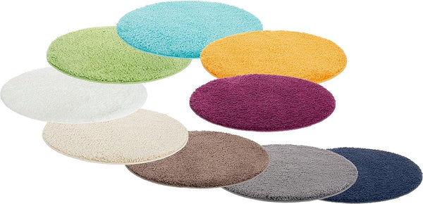 Badmat Ø 60 cm badmat badmat rond grijs