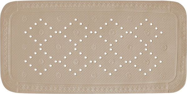 Taupe, douchemat, badmat, badmat, badmat, anti-slip, met zuignappen, ca. 36 x 91 cm