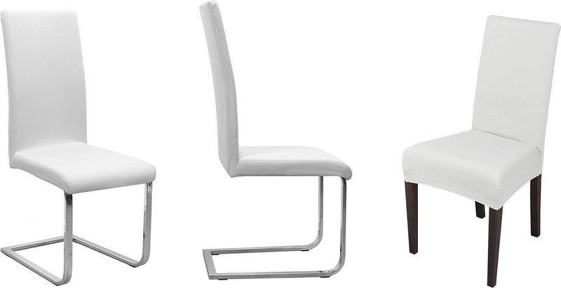 Set van 2 jersey stoelhoezen (kleur naar keuze) Elastisch Effen stretchkatoen bi-elastisch