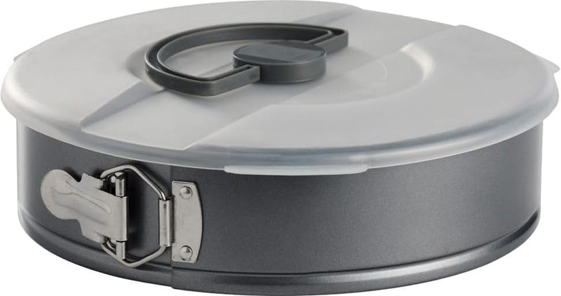 Bakvorm met antiaanbaklaag - ronde taartvorm - springvorm met transportkap - koolstofstaal - 26 cm - zwart