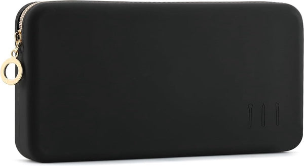 Make-upkwastenhouder, draagbare make-uptas, organizer voor op reis, grote make-uptas, make-uptas, cosmeticatas, organizer (zwart)