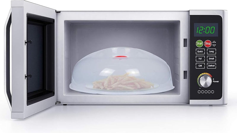 Magnetrondeksel met Valvula - magnetrondeksel - BPA-vrij - transparant - rood - Ø 26 cm