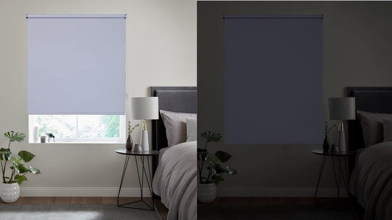 Verduisterend rolgordijn, thermorolgordijn, 45 x 160 cm, lichtgrijs, zonder boren, met gelijkkleurige coating, Oeko-Tex-standaard 100, inkijkbescherming, zonwering, klembevestiging, voor ramen