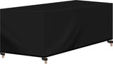 Afdekking voor tuinmeubelen, rechthoekig, 170 x 95 x 74 cm, afdekhoes van 420D Oxford-weefsel, waterdicht, uv-bestendig, beschermhoes voor meubelsets, tuintafel, zitgroep, zwart