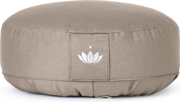 Yogakussen, Meditatiekussen, Extra laag - Hoogte 10 cm - Wasbare katoenen hoes - Yogakussen met speltvulling -