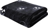 Grijze Skull Fleece deken/plaid 130 x 170 cm