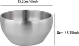 28oz Heavy Duty dubbel geborsteld SUS304 roestvrijstalen kommenset BPA-vrij, set van 2 (5,9 inch)