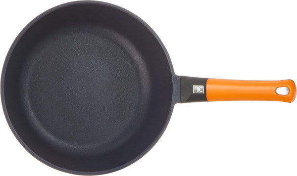 Oranje koekenpan 28 cm, gegoten aluminium met Platinum Plus antiaanbaklaag, geschikt voor alle soorten fornuizen inclusief inductie, vrij van PFOA