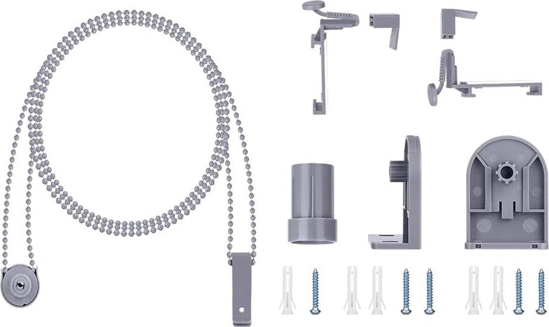 Verduisterend rolgordijn, thermorolgordijn, 45 x 160 cm, lichtgrijs, zonder boren, met gelijkkleurige coating, Oeko-Tex-standaard 100, inkijkbescherming, zonwering, klembevestiging, voor ramen