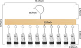 Soktdroger, wasrek van hout, 10 clips, 360° draaihaak, kleerhanger voor muts, ondergoed, gezichtsmasker, handdoeken, handschoenen (houtkleur)