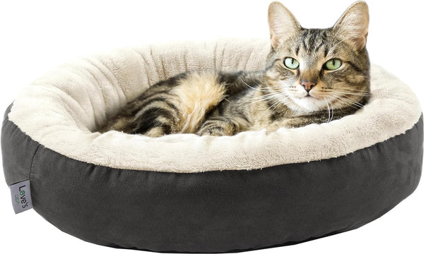 Cabin Ronde Donut Kattenmand Wasbaar Hondenmand Kleine Honden 50 cm Kattenkussen Kattenmand Kattenmand met antislip en waterafstotende bodem Superzachte kattenmand om te slapen