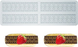Siliconen Kant Fondant Mallen, Siliconen Kant Mat voor Taart Decoratie, Siliconen Mal Vellen voor Fondant, Chocolade, Suikerpasta, Boter (4 Gaten Raster)