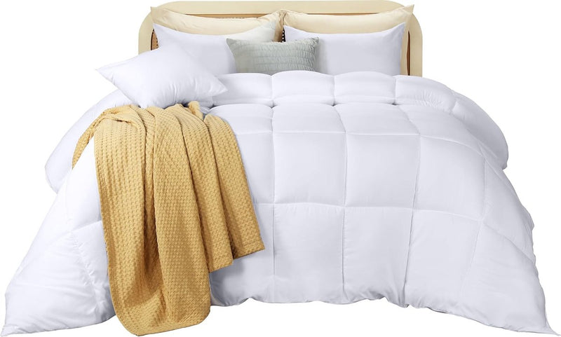 200 x 220 cm, microvezeldekbed voor comfort het hele jaar door, extreem zacht dekbed (wit)