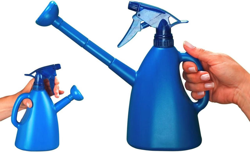 Plantenspuit en gieter - 3-in-1 functie, polypropyleen, 23 x 23,5 x 9 cm, blauw