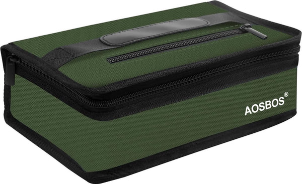 Mini-koeltas voor lunchbox Medicijnkoelbox Kleine lichtgewicht lunchtas Geïsoleerde tas voor lunchbox Lunchtas voor werk School Waterdichte ritssluiting Leger olijf