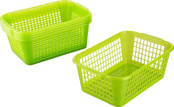 Huishoudelijke mand multifunctionele mand 28x19,5x11 cm 4L (5 stuks) Groen