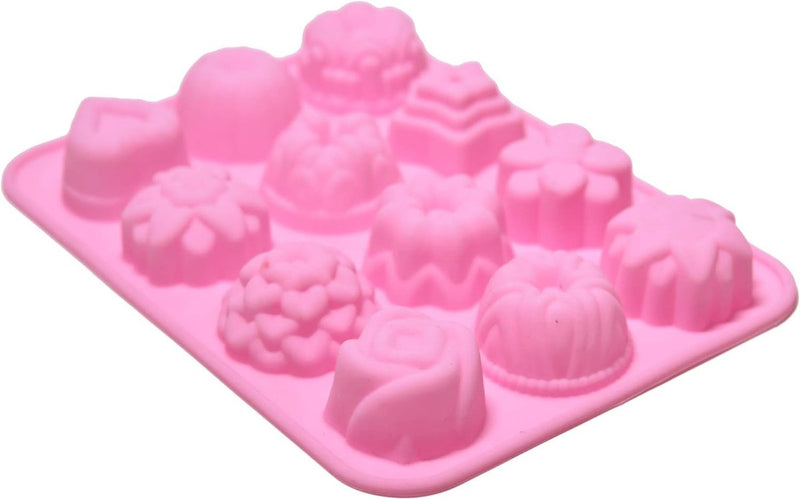 Siliconen muffinvorm taart dessert siliconen vorm handgemaakte zeepvormen DIY zeepvorm siliconen zeep vorm bakvorm bakvorm voor zeep, brood, chocolade, gelei, snoep 2-pakket willekeurige kleur