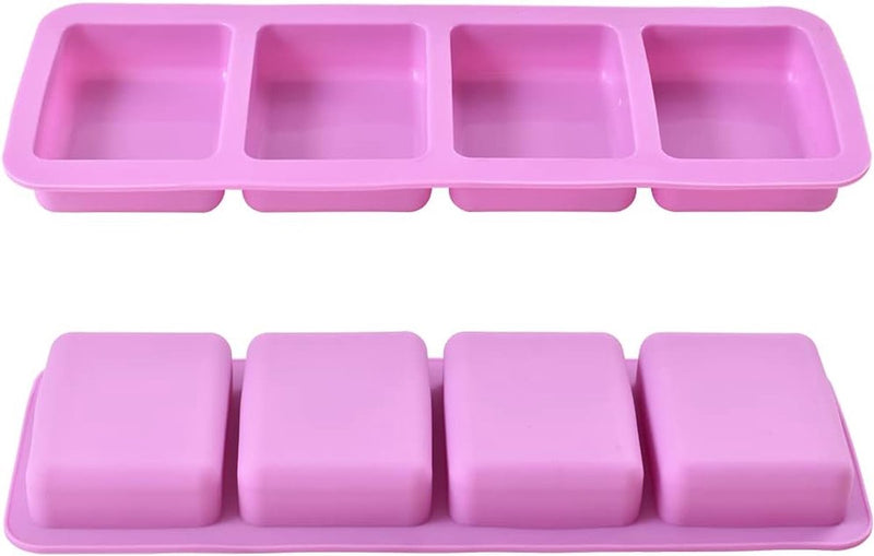 Vierkante siliconen bakvorm, 3D-siliconenvorm voor het bakken van moussecake, dessert 2 stuks