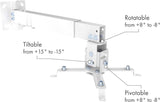Beamer-plafondbeugel / projector muurbeugel / universele houder voor video-projector / draaibaar en zwenkbaar / hoge mechanische belastbaarheid / max. draagvermogen van 20 kg