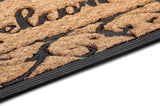 Voetmat, kokos en rubber, 45 x 75 cm, antislip vuilvangmat, natuur, voor binnen en buiten, deurmat Welcome kokosvezel, weerbestendig, kokosmat voor entree en buiten