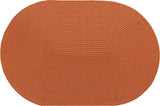 Placemat Brick Oval, placemat voor eetkamer, eettafelmatten, schotelonderzetters, placemats, geweven, geschikt voor levensmiddelen, oranje, 45 x 30 cm, 4 stuks,