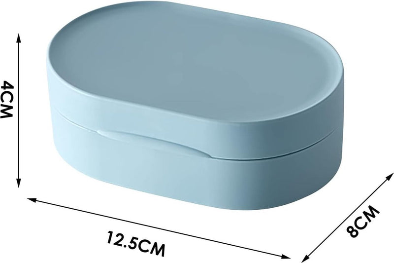 4 stuks waterdichte zeepbakjes met deksel, draagbare reiszeepdoos, kleurrijke creatieve zeepdoos, kunststof zeepbox voor zakenreizen, toerisme, fitnessstudio, zwembad, geel, roze, blauw, groen