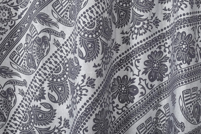 Indian Hippie Gordijn Boheemse Stijl Olifant Mandala Grijs Zilver