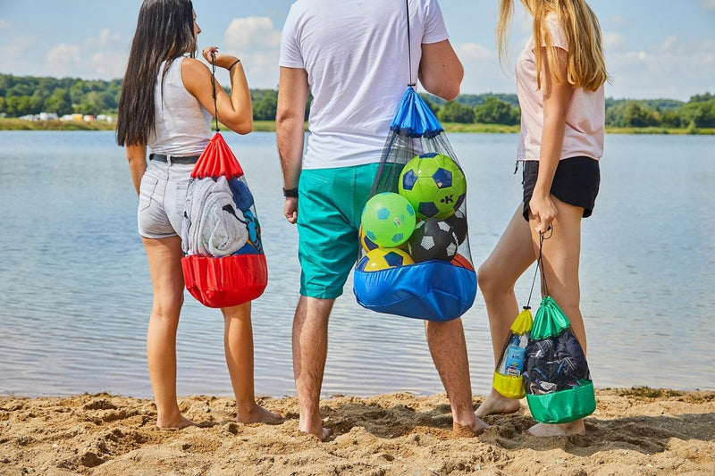 4-delige set netzakken, praktische pakzakken in vier verschillende maten voor sport, vrije tijd, huishouden, outdoor en vakantie