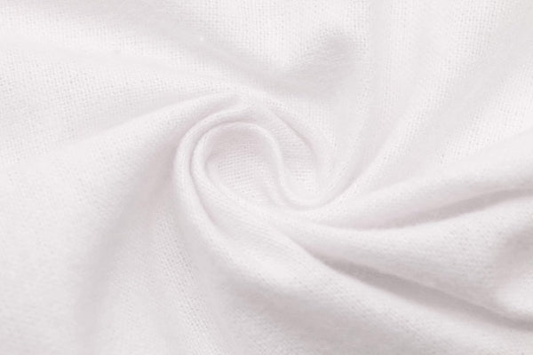 Set van 10 flanellen washandjes, 100% katoen, 25 x 25 cm, wit