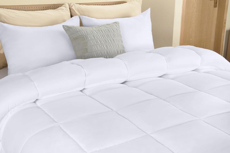 200 x 220 cm, microvezeldekbed voor comfort het hele jaar door, extreem zacht dekbed (wit)