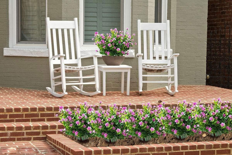 Kunstbloemen, 4 stuks Kunstbloemen Groen UV-bestendige planten Heesters Nepbloemen Binnen Buiten voor Huis Tuin Bruids Bruiloft Feestdecoratie (roze)