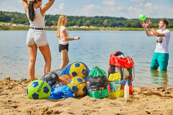 4-delige set netzakken, praktische pakzakken in vier verschillende maten voor sport, vrije tijd, huishouden, outdoor en vakantie