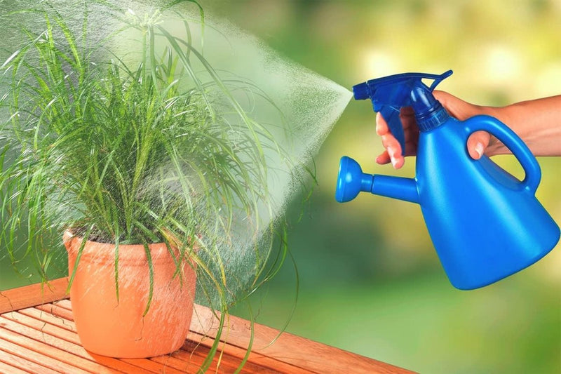 Plantenspuit en gieter - 3-in-1 functie, polypropyleen, 23 x 23,5 x 9 cm, blauw