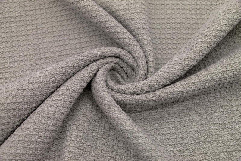 Set van 6 handdoeken wafelpique, 100% katoen, 50x70 cm, Stone