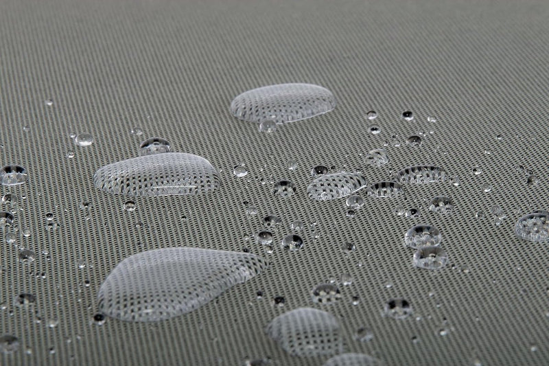 Bankkussen, voor binnen en buiten, 120 x 40 x 4 cm, geverfd garen, waterafstotend, taupegrijs