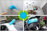 Microvezelstofdoek, stofdoek, met telescoopstang, wasbaar, buigbaar, statische stofdoek, thuis, voor auto, kantoor, 3 verpakkingen