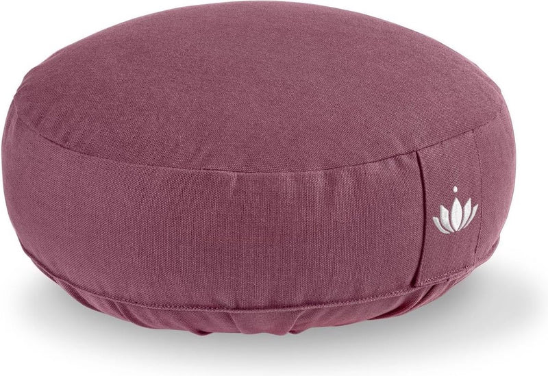 yogakussen meditatiekussen, extra laag, zithoogte 10 cm, wasbare overtrek van katoen, yoga-zitkussen met speltvulling, GOTS-gecertificeerd