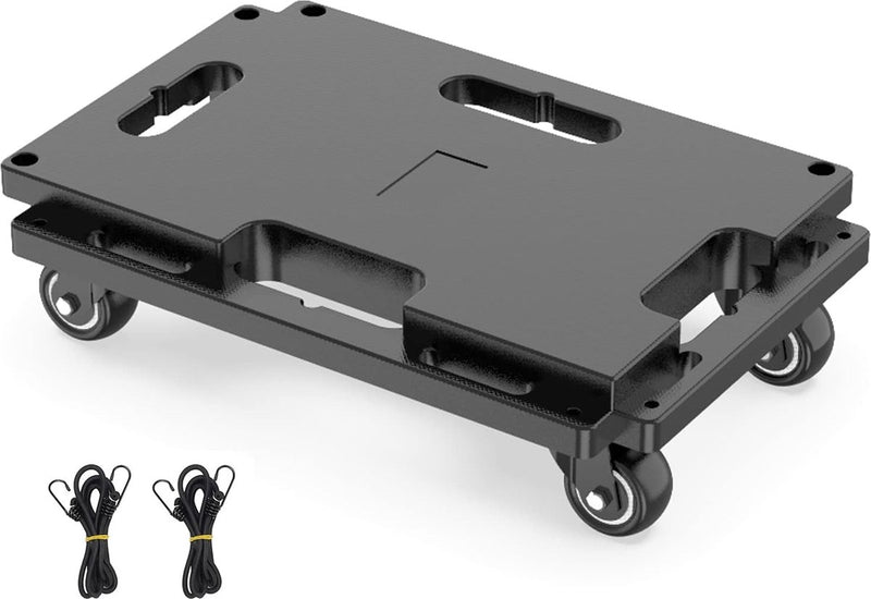 Transportrollenset, 200 kg draagvermogen, meubeltransportwagen, koppelbaar, verplaatshulp, meubeltransportwielen, zwart, 1 stuk