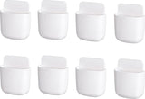 8 stuks afstandsbedieningshouders, organizer, telefoonhouder, wandorganizer, tv-airconditioning, wandhouder, Damage-vrije opbergdoos, mini-opbergdoos voor thuis en op kantoor, wit