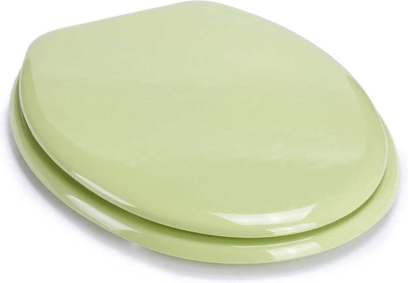 Toiletbril, mdf, amandelgroen., 30 x 20 x 15 cm