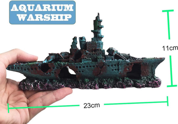 Aquarium scheepswrakdecoraties Aquariumschipornamenten - Harsmateriaal Gezonken scheepsdecoraties