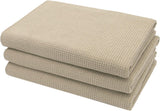 Set van 3 douchehanddoeken wafelpique, 100% katoen, 70x140 cm, cappuccino