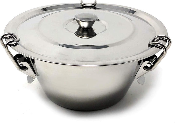 Waterbadvorm - puddingvorm met deksel - vormpjes voor pudding - RVS - Ø 16 cm